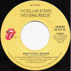 The Rolling Stones Emotional Rescue / Down In The Hole USED VINYL 7INCH 45 RPM REISSUE STEREO