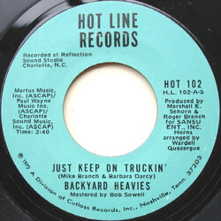 Backyard Heavies Just Keep On Truckin' / Never Can Say Goodbye USED VINYL 7INCH 45 RPM SINGLE