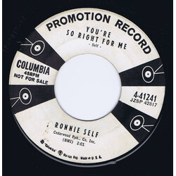 Ronnie Self Petrified USED VINYL 7INCH 45 RPM SINGLE PROMO