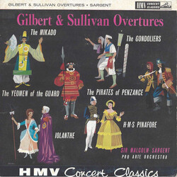 Gilbert & Sullivan / Sir Malcolm Sargent / Pro Arte Orchestra Of London Overtures Vinyl LP USED