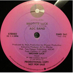 ADC Band Brother Luck USED VINYL 12INCH 33 S RPM PROMO