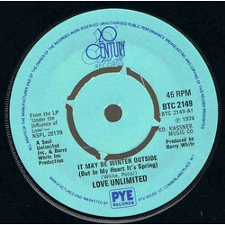 Love Unlimited It May Be Winter Outside (But In My Heart It's Spring) USED VINYL 7INCH 45 RPM SINGLE