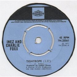 Inez And Charlie Foxx Tightrope USED VINYL 7INCH 45 RPM