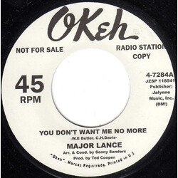 Major Lance / Sandi Sheldon You Don't Want Me No More / You're Gonna Make Me Love You USED VINYL 7INCH 45 RPM SINGLE PROMO REISSUE