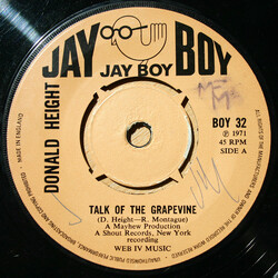 Donald Height Talk Of The Grapevine USED VINYL 7INCH 45 RPM REISSUE