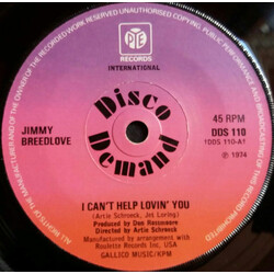 Jimmy Breedlove I Can't Help Lovin' You USED VINYL 7INCH 45 RPM SINGLE