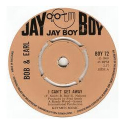 Bob & Earl I Can't Get Away / I'll Keep Running Back USED VINYL 7INCH 45 RPM