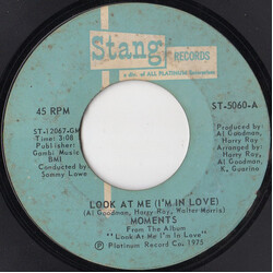The Moments Look At Me (I'm In Love) USED VINYL 7INCH 45 RPM SINGLE STYRENE