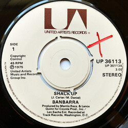 Banbarra Shack Up USED VINYL 7INCH 45 RPM SINGLE STEREO