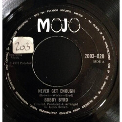 Bobby Byrd Never Get Enough / My Concerto USED VINYL 7INCH