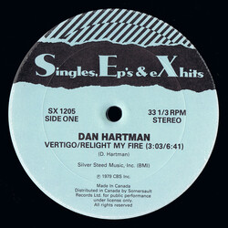 Dan Hartman Vertigo / Relight My Fire USED VINYL 12INCH 33 S RPM