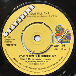 Sam Williams (5) / Towanda Barnes Love Slipped Through My Fingers / You Don't Mean It USED VINYL 7INCH 45 RPM STEREO