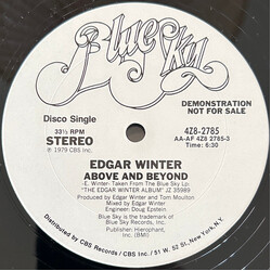 Edgar Winter Above And Beyond USED VINYL 12INCH 33 S RPM PROMO