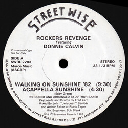 Rockers Revenge / Donnie Calvin Walking On Sunshine '82 USED VINYL 12INCH 33 S RPM PROMO STEREO