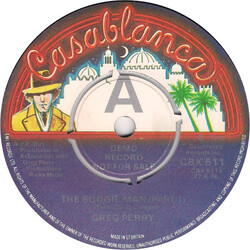 Greg Perry The Boogie Man (Part One) USED VINYL 7INCH 45 RPM SINGLE PROMO
