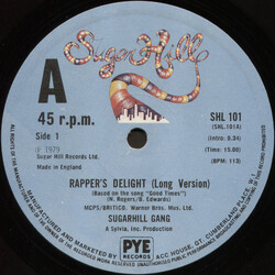 Sugarhill Gang Rapper's Delight USED VINYL 12INCH 45 RPM