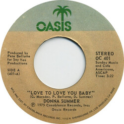 Donna Summer Love To Love You Baby USED VINYL 7INCH 45 RPM SINGLE