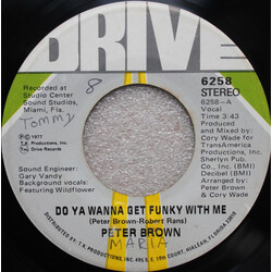 Peter Brown (2) Do Ya Wanna Get Funky With Me / Burning Love Breakdown USED VINYL 7INCH 45 RPM SINGLE STEREO