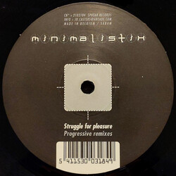 Minimalistix Struggle For Pleasure (Progressive Remixes) USED VINYL 12INCH 33 S RPM 45 RPM