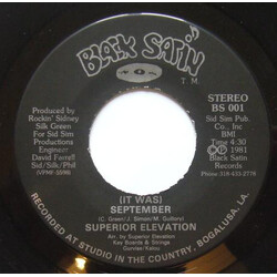 Superior Elevation (It Was) September / Computer Woman USED VINYL 7INCH 45 RPM