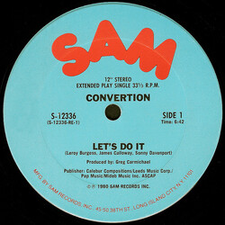 Convertion / Four Flights Let's Do It / All I Want Is You USED VINYL 12INCH 33 S RPM SINGLE PARTIALLY UNOFFICIAL STEREO