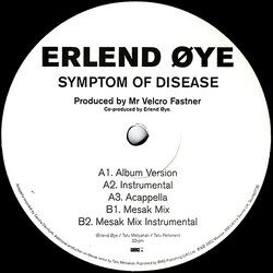 Erlend Øye Symptom Of Disease USED VINYL 12INCH