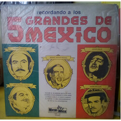 Antonio Aguilar Barraza / José Alfredo Jiménez / Miguel Aceves Mejia / Javier Solís / Pedro Infante Recordando A Los 5 Grandes De Mexico Vinyl LP USED
