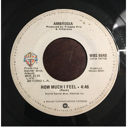 Ambrosia (2) How Much I Feel USED VINYL 7INCH 45 RPM SINGLE