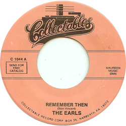 The Earls Remember Then / Never Vinyl 7" USED
