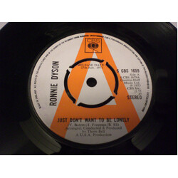 Ronnie Dyson Just Don't Want To Be Lonely / Point Of No Return USED VINYL 7INCH 45 RPM SINGLE PROMO