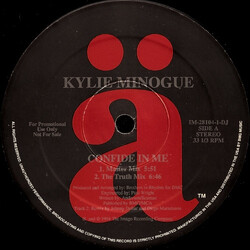 Kylie Minogue Confide In Me USED VINYL 12INCH 33 S RPM PROMO