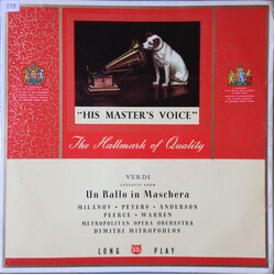 Giuseppe Verdi Excerpts From Un Ballo In Maschera Vinyl LP USED