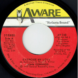 John Edwards (3) Exercise My Love USED VINYL 7INCH 45 RPM SINGLE STYRENE STEREO