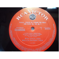 Walter Trampler / Mieczyslaw Horszowski Brahms- Sonatas For Viola And Pianos Nos 1 And 2 Vinyl LP USED