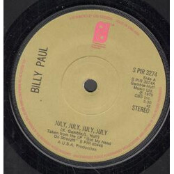 Billy Paul July, July, July, July USED VINYL 7INCH 45 RPM