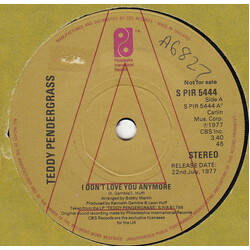 Teddy Pendergrass I Don't Love You Anymore USED VINYL 7INCH SINGLE 45 RPM PROMO