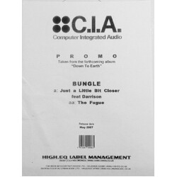 Bungle / MC Darrison Just A Little Bit Closer / The Fugue USED VINYL 12INCH 45 RPM WHITE LABEL PROMO