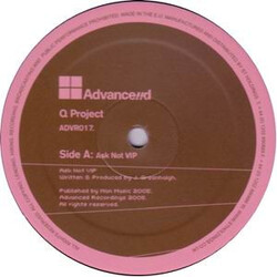 Q Project Ask Not VIP / 2 Little 2 Late USED VINYL 12INCH