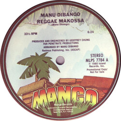 Manu Dibango Reggae Makossa USED VINYL 12INCH PROMO 33 S RPM