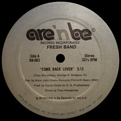 Fresh Band Come Back Lover USED VINYL 12INCH 33 S RPM STEREO