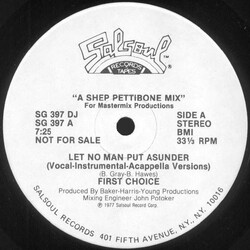 First Choice Let No Man Put Asunder Vinyl 12" USED