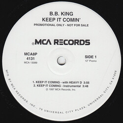 B.B. King Keep It Comin' USED VINYL 12INCH 33 S RPM PROMO