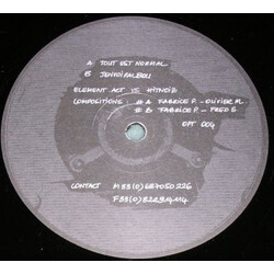 Element.Act / Hitnoiz Tout Est Normal USED VINYL 12INCH 45 RPM