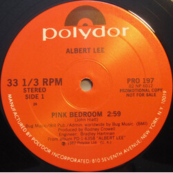 Albert Lee Pink Bedroom / Sweet Little Lisa USED VINYL 12INCH 33 S RPM PROMO
