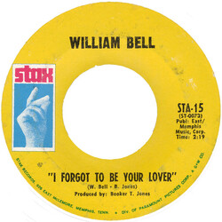 William Bell I Forgot To Be Your Lover / Bring The Curtain Down USED VINYL 7INCH 45 RPM SINGLE STYRENE