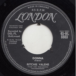 Ritchie Valens Donna / La Bamba USED VINYL 7INCH 45 RPM SINGLE