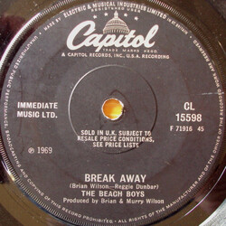The Beach Boys Break Away / Celebrate The News USED VINYL 7INCH 45 RPM SINGLE MONO