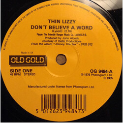 Thin Lizzy Don't Believe A Word USED VINYL 7INCH 45 RPM SINGLE REISSUE