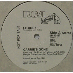 Le Roux Carrie's Gone USED VINYL 12INCH SINGLE PROMO