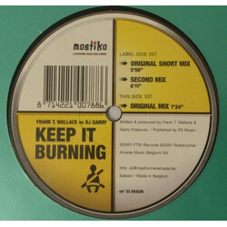 Frank T. Wallace / DJ Garry Keep It Burning USED VINYL 12INCH